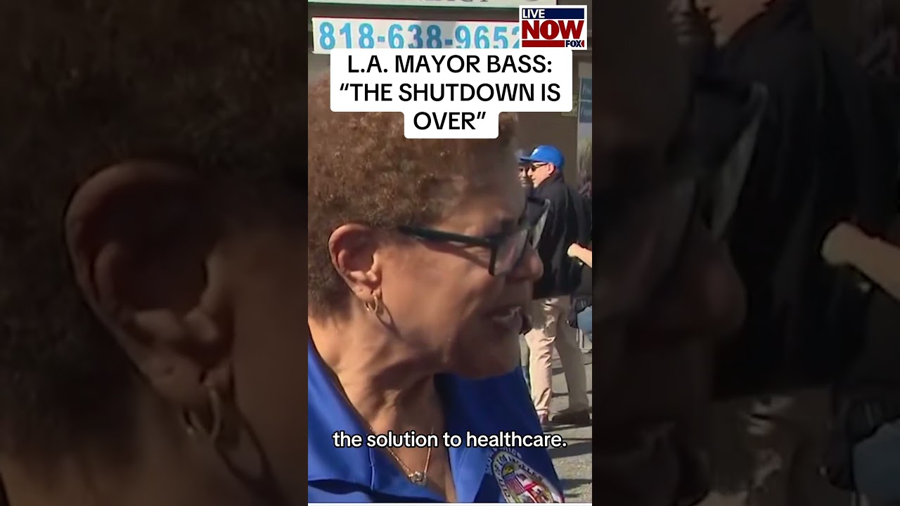 Los Angeles Mayor Karen Bass declared the government shutdown over after the Senate deal. #news