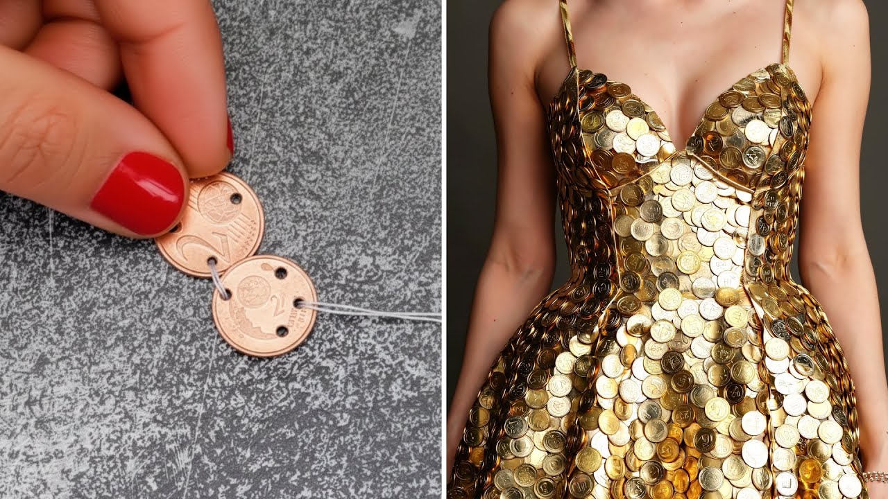 Make Stunning Designer-Style Dresses Using Everyday Things at Home!