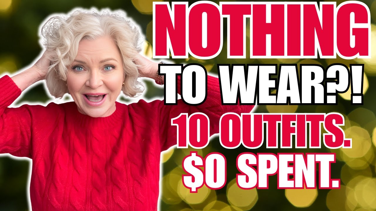 NOTHING TO WEAR? 10 Holiday Outfits From Your Closet ($0 Budget!)