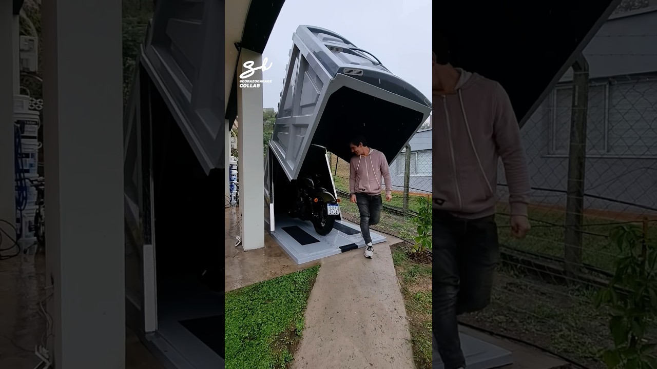 Portable Motorbike Garage! 😍 #motorbike #motorcycle #bikes