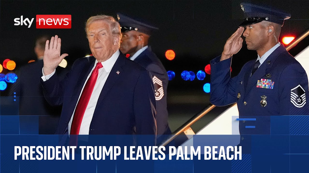 President Trump departs Palm Beach International Airport
