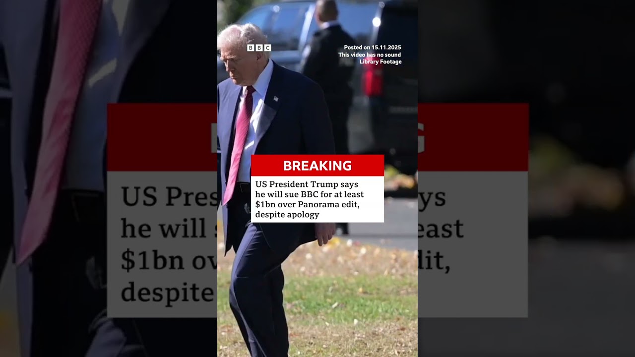 President Trump says he will sue BBC over Panorama edit, despite apology. #DonaldTrump #BBCNews