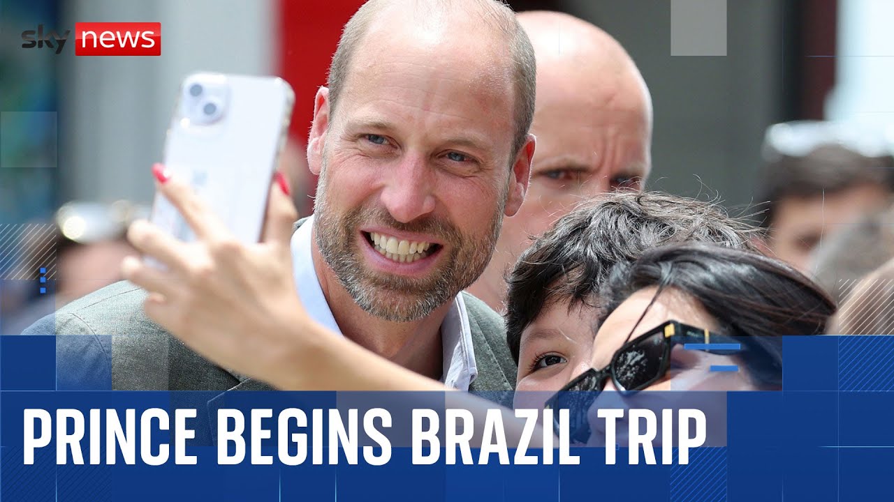 Prince William begins Brazil trip with his team hoping to refocus attention away from Andrew