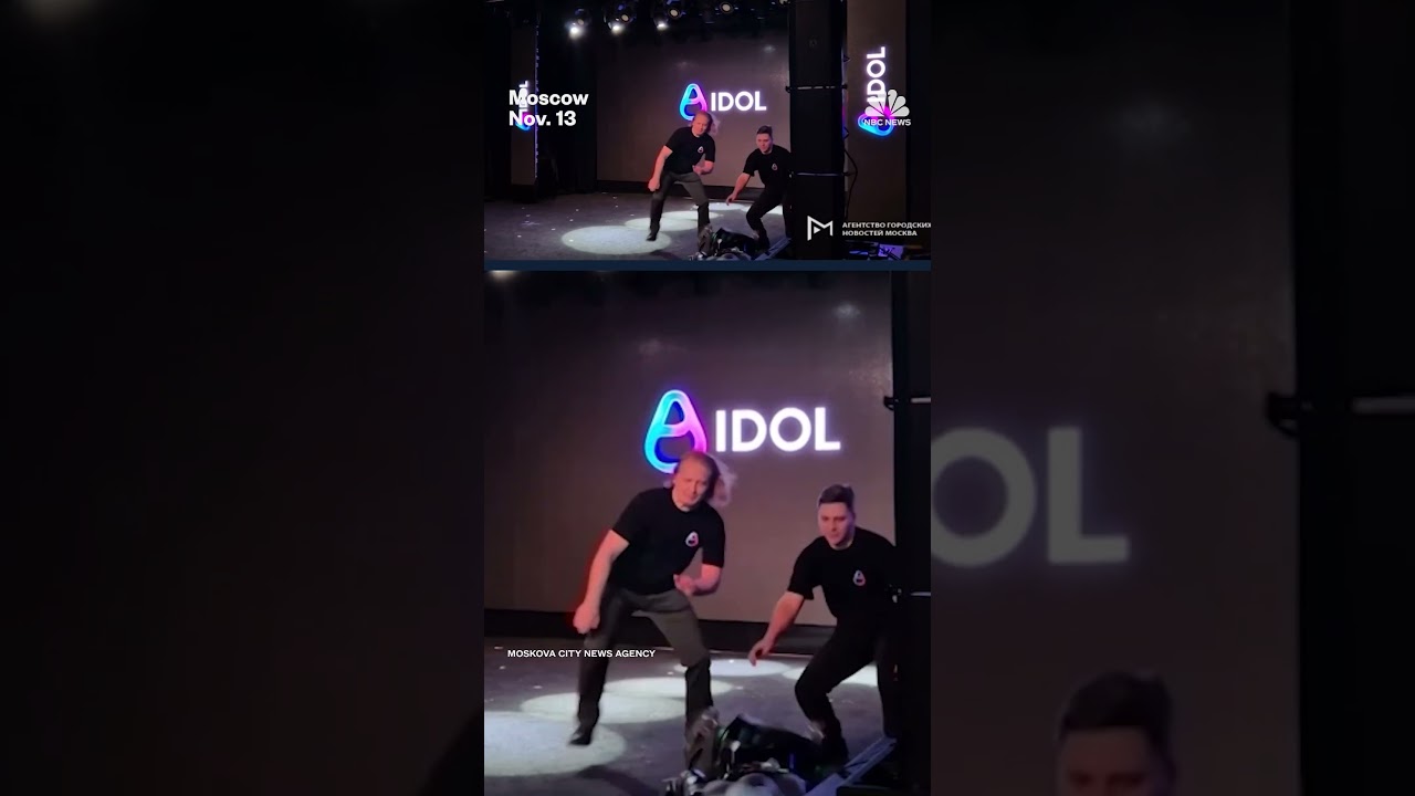 Russian AI robot falls face down on stage during debut