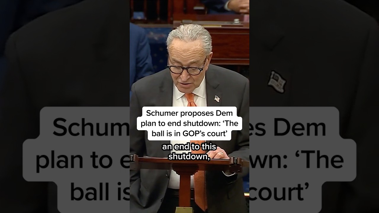Schumer proposes Dem plan to end shutdown: ‘The ball is in GOP’s court’