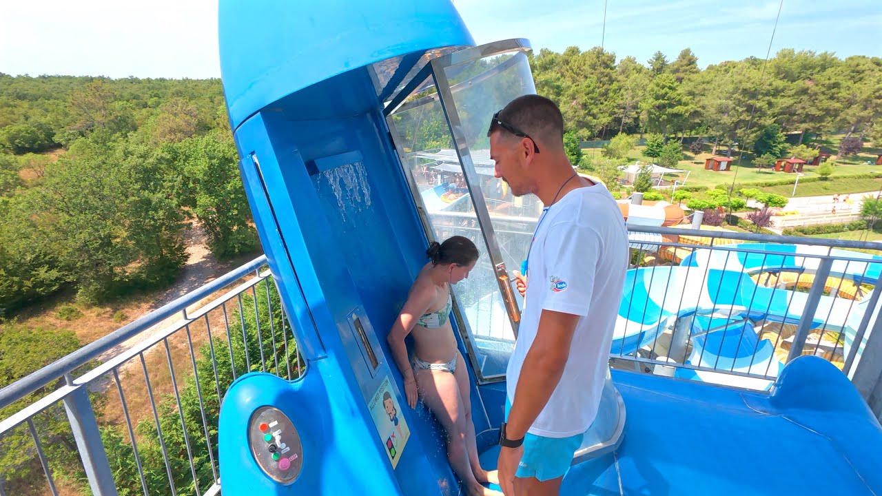 Space Rocket Water Slide at Aquapark Istralandia 🇭🇷