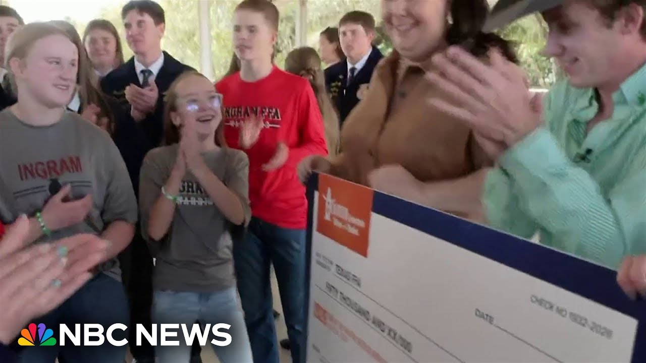 Special surprise for young farmers who swung into action after flooding