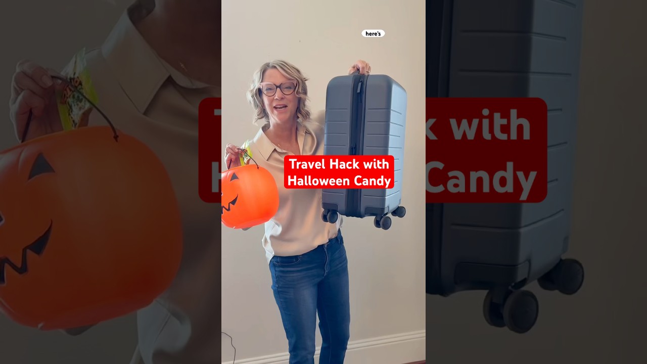 Stop panic attack inside airplane with a travel hack using Halloween candy #traveltips #travelhack