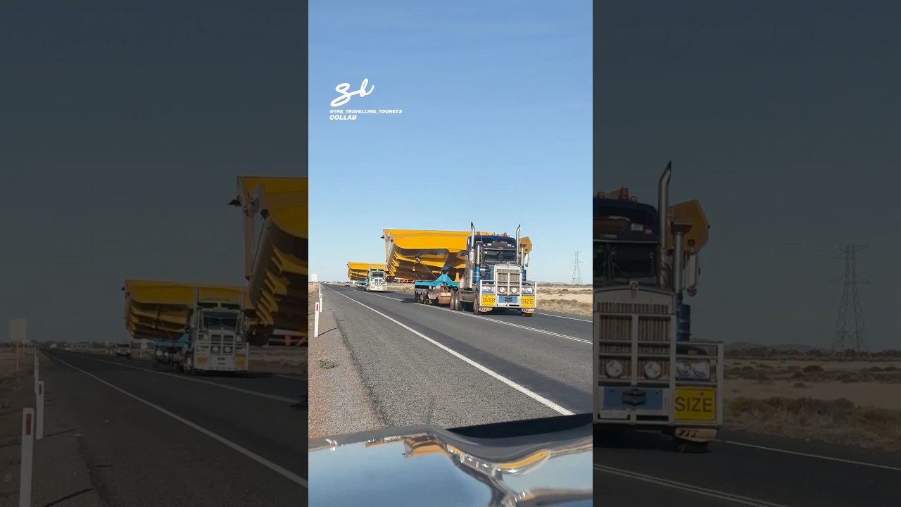 These HUGE vehicles took up the whole road 😳 #roads #vehicles #trucks