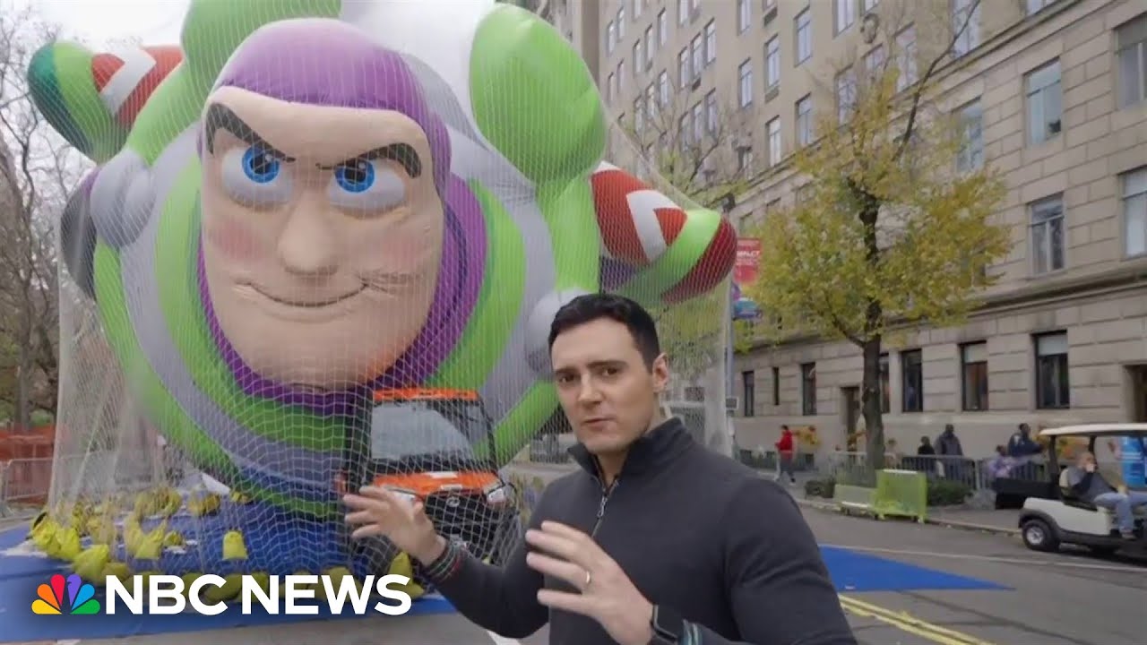 Thirty balloons are inflated for Macy’s Thanksgiving Day Parade