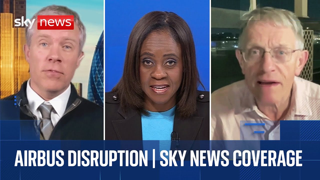 Thousands of planes hit by software issue – as passengers warned of disruption | Sky News coverage