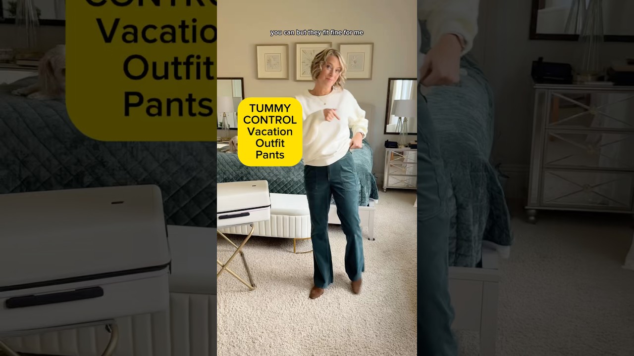 Tummy Control Travel Outfit for Vacation #shorts