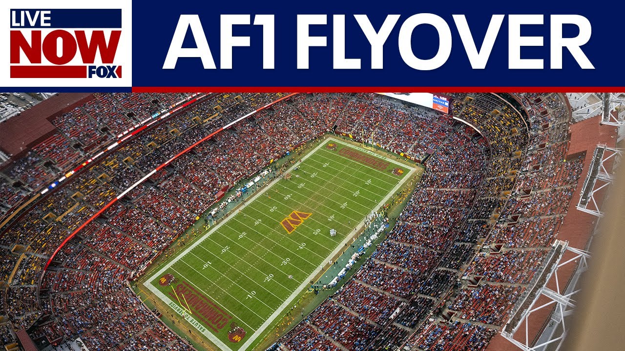 WATCH: Air Force One flies over the Washington Commanders stadium