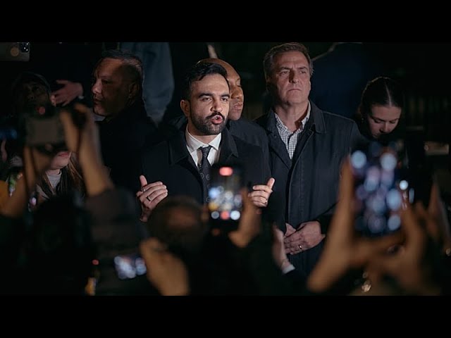 Watch: Newly elected NYC mayor Zohran Mamdani speaks directly to Trump as he celebrates his win