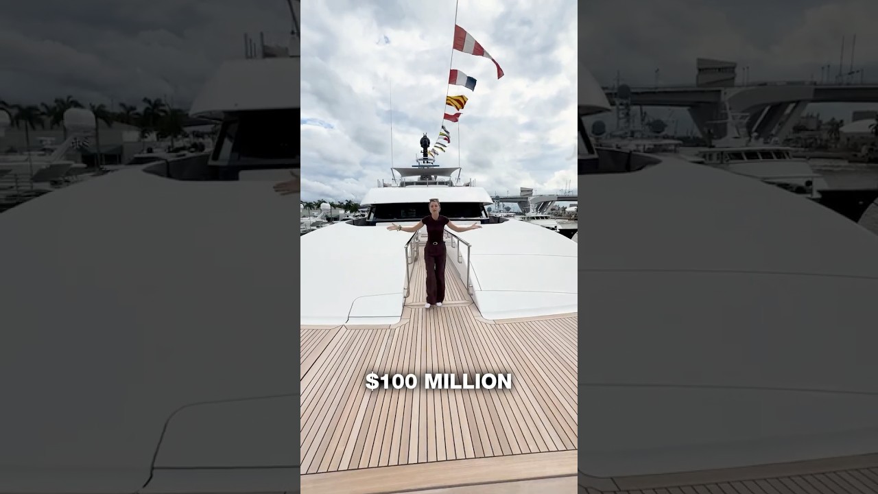 $100 Million Yacht! 🤑 #yacht #boats #luxury