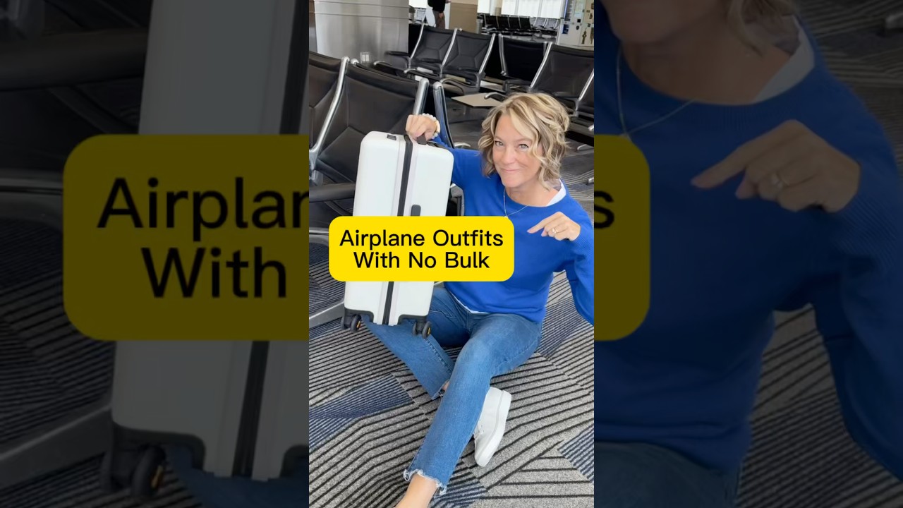 3 Travel Outfit Layers With NO Bulk in the Airplane #traveloutfits