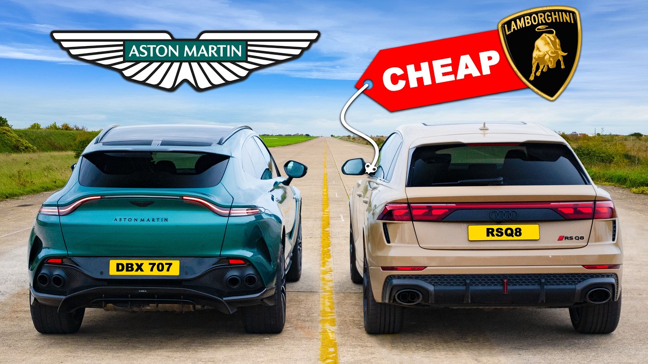 Aston Martin v Audi’s budget Lambo: DRAG RACE