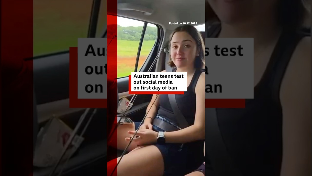 Australian teens test out social media on first day of ban. #Australia #SocialMediaBan #BBCNews