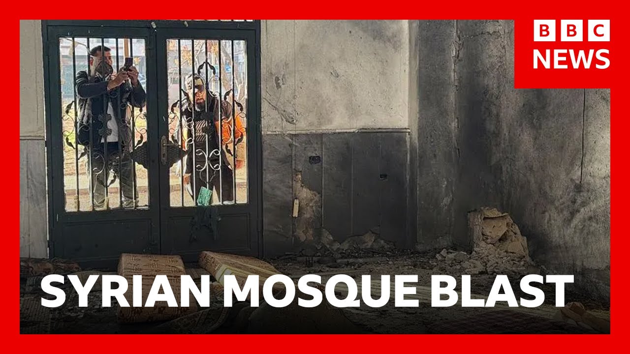 Blast at Syrian mosque during Friday prayers leaves at least eight dead | BBC News