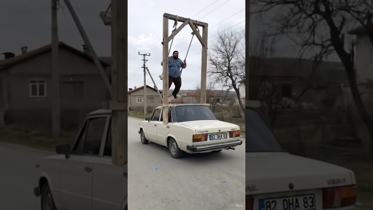 Cars Powered By Swings! 😂 #cars #funny #vehicles