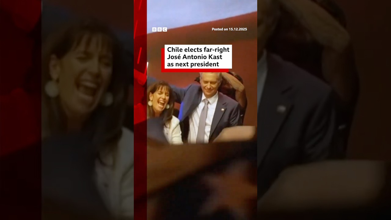 Chile elects far-right José Antonio Kast as next president. #Chile #ChileElection #BBCNews