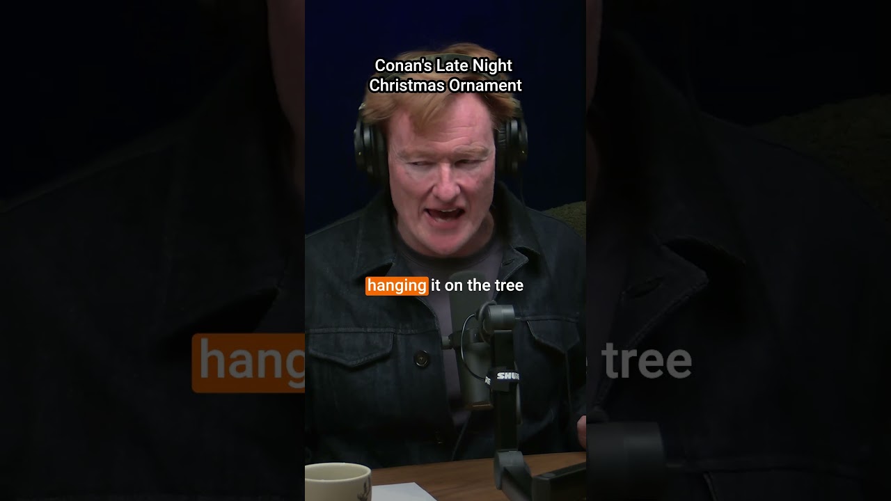 Conan’s “Late Night” Christmas ornament. #podcast #funny #comedian #conanobrien