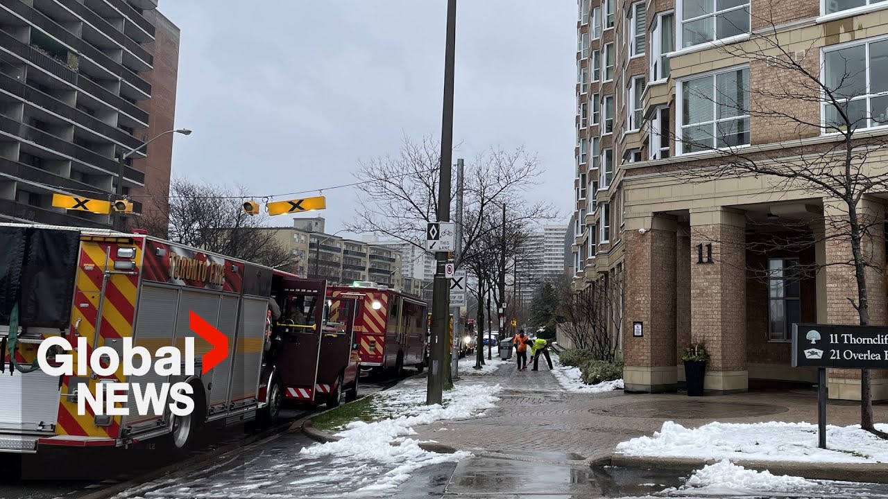 Crews still battling 5-day-old blaze at Toronto apartments, hundreds displaced