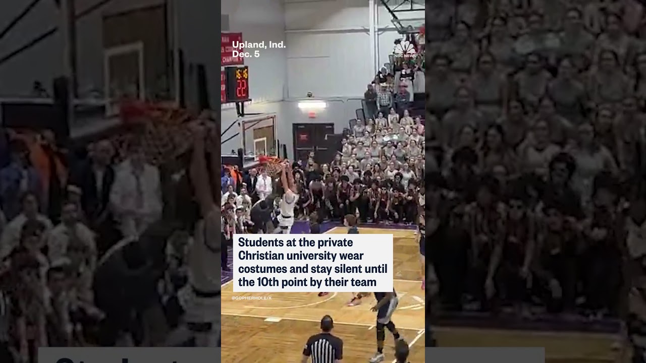 Crowd goes wild at Taylor University’s ‘Silent Night’ basketball game