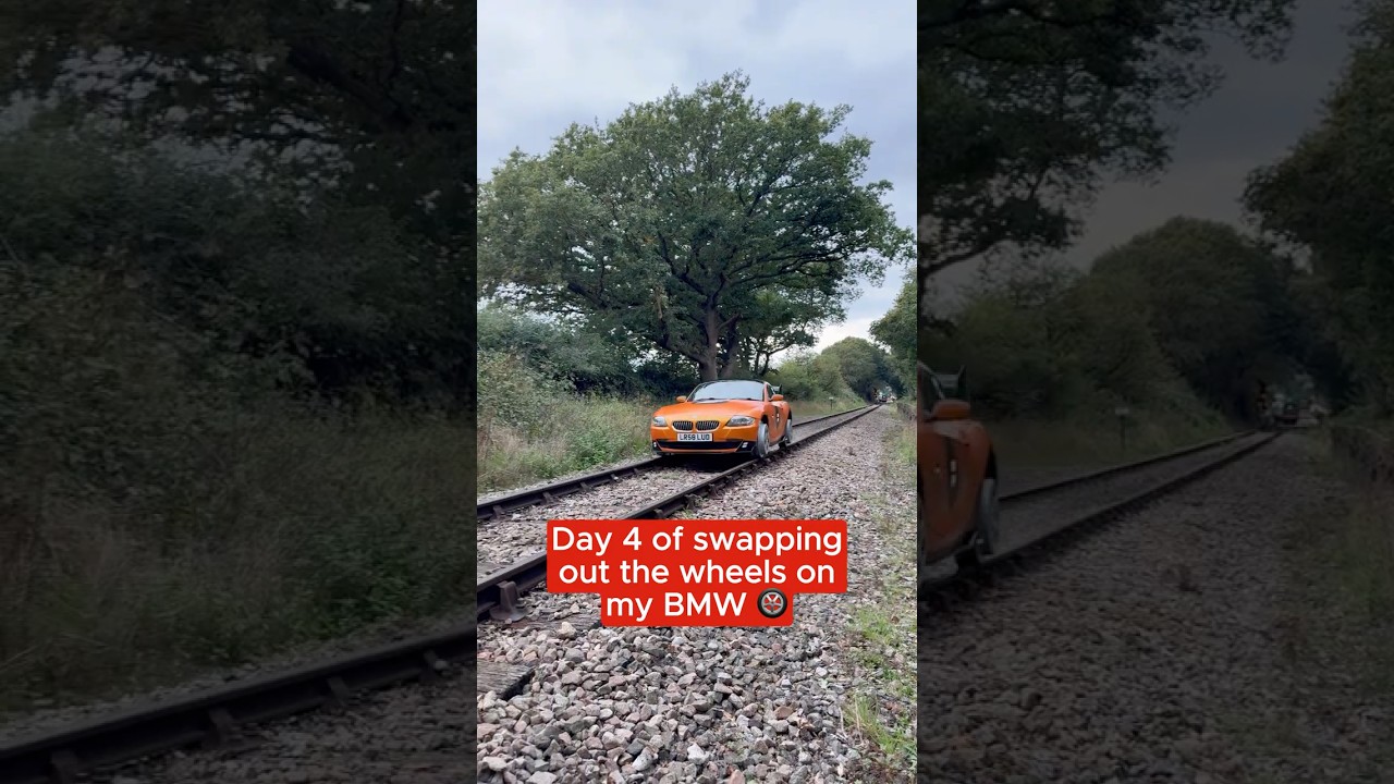 Day 4 of swapping out the wheels on our BMW Z4