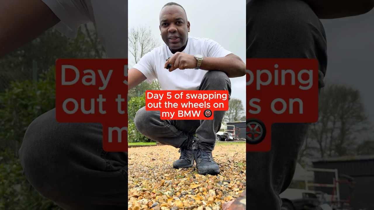 Day 5 of swapping out the wheels on our BMW Z4