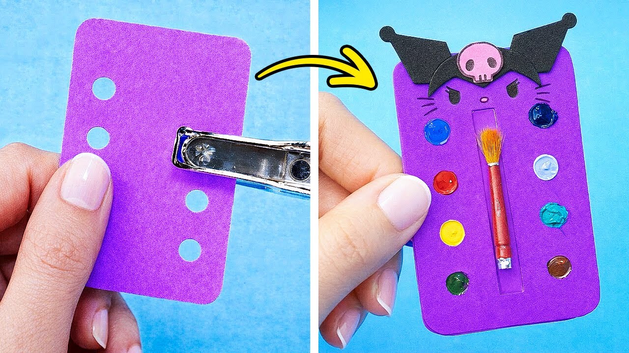 🎨 DIY MINI PAPER SCHOOL SUPPLIES 💜 Fun Back to School Ideas 🎒