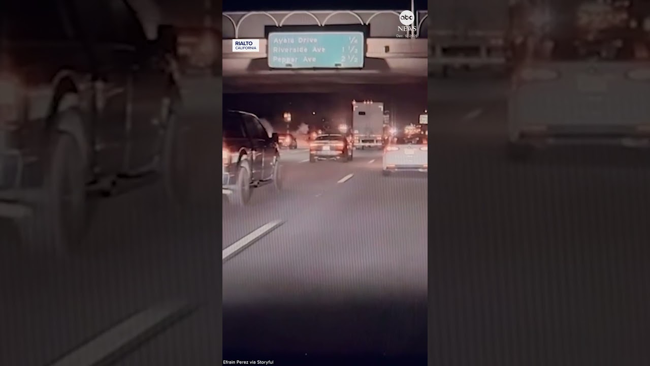 Driver survives dramatic crash off off freeway overpass