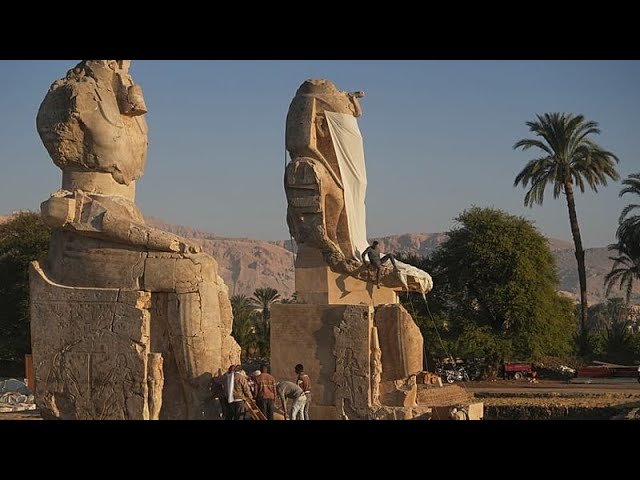Egypt completes restoration of towering Colossi of Memnon statues