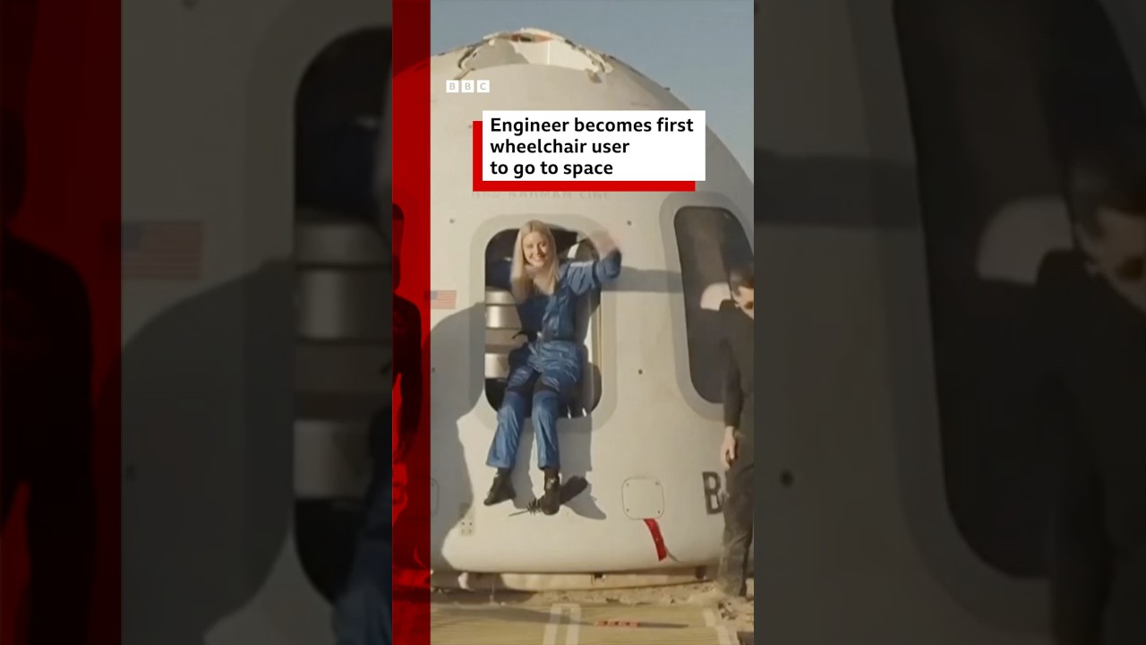 Engineer from Germany becomes first wheelchair user to go to space. #BlueOrigin #BBCNews