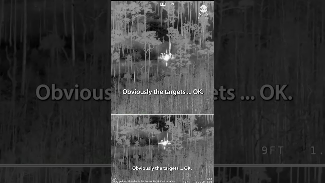 Father and son rescued by helicopter after being stranded in Everglades