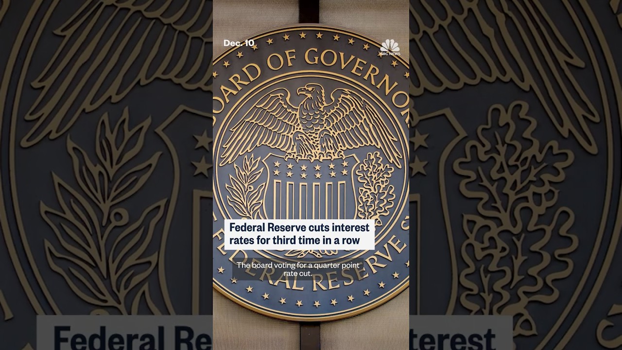 Federal Reserve cuts interest rates for third time in a row