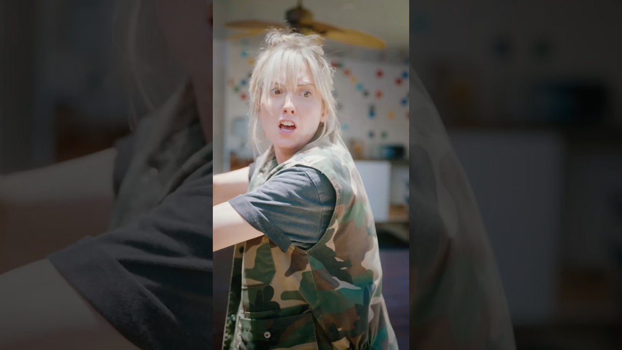 Fighting a zombie in a wheelchair