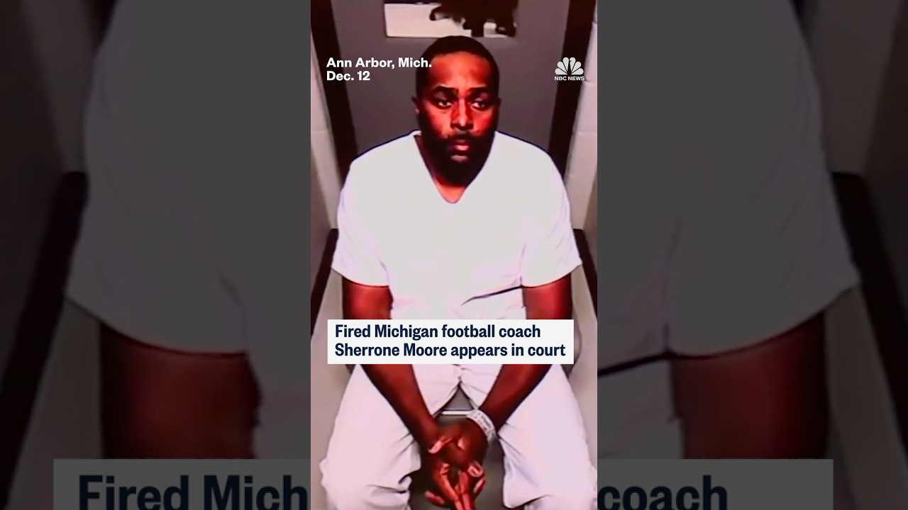 Fired Michigan football coach Sherrone Moore appears in court
