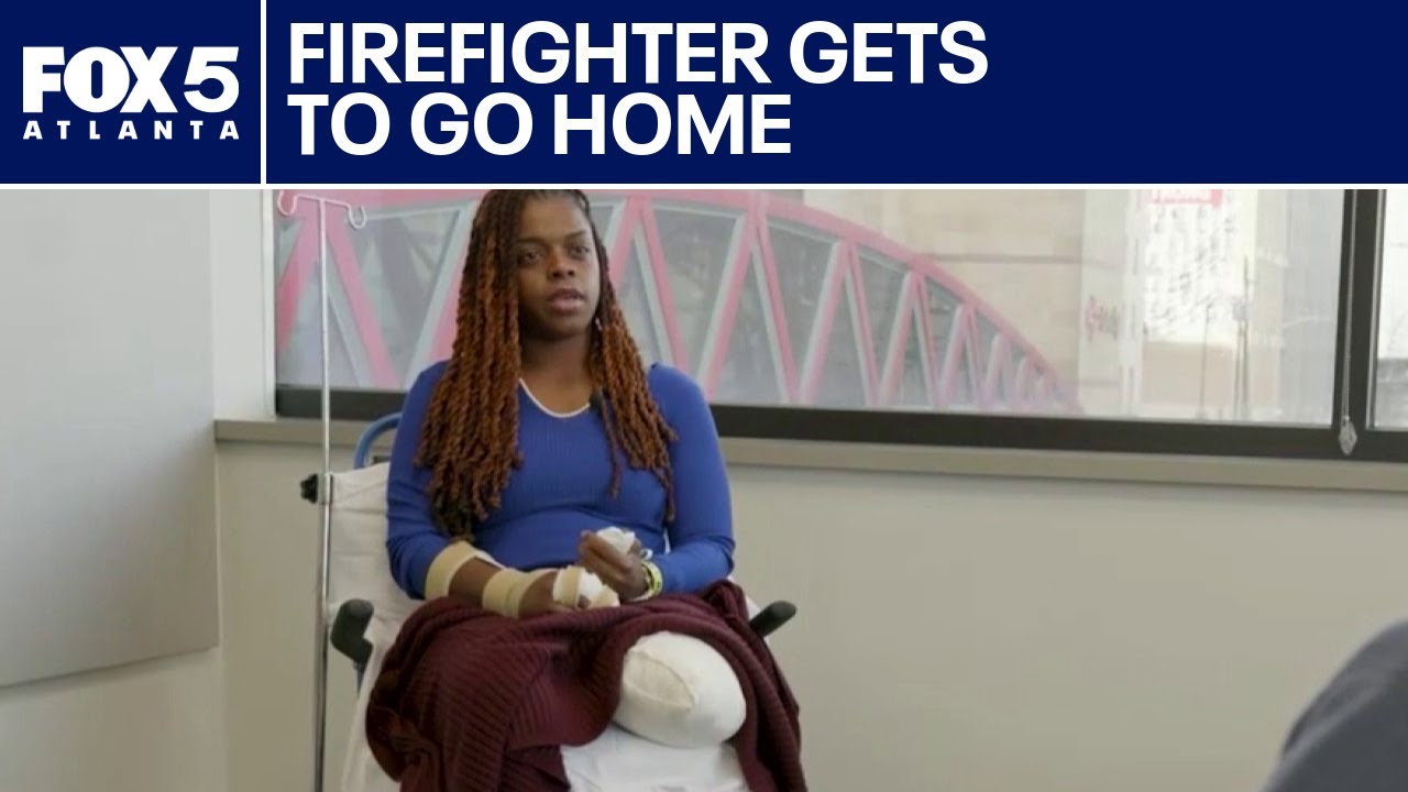 Firefighter who lost her leg in crash leaves hospital | FOX 5 News