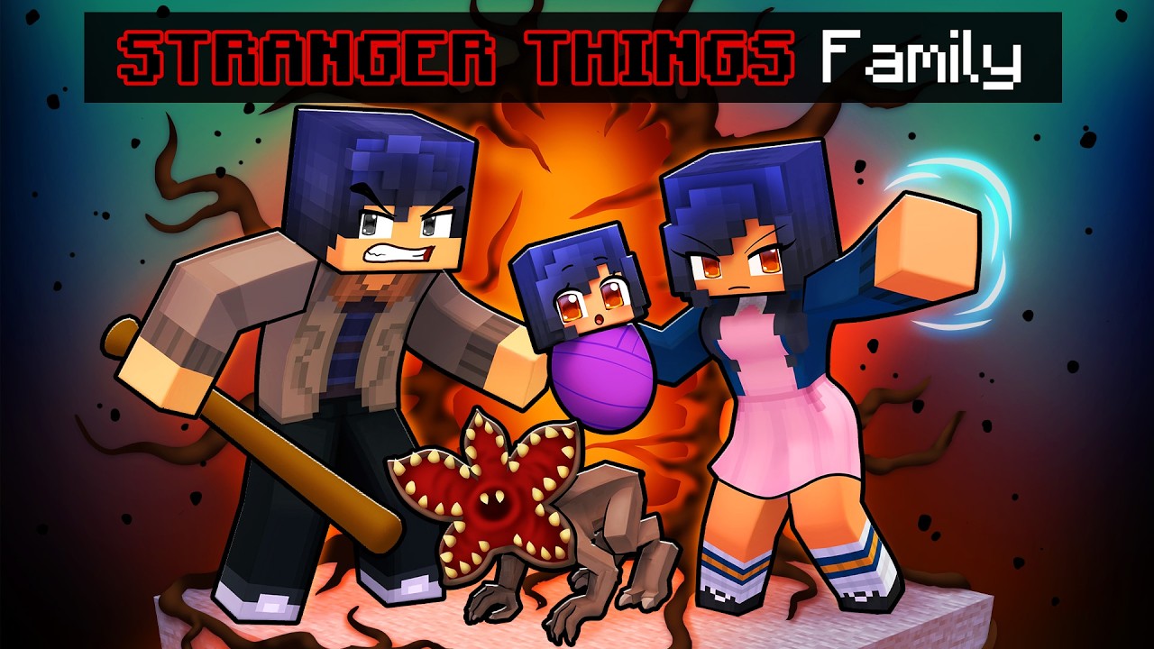 Having a STRANGER THINGS FAMILY in Minecraft!
