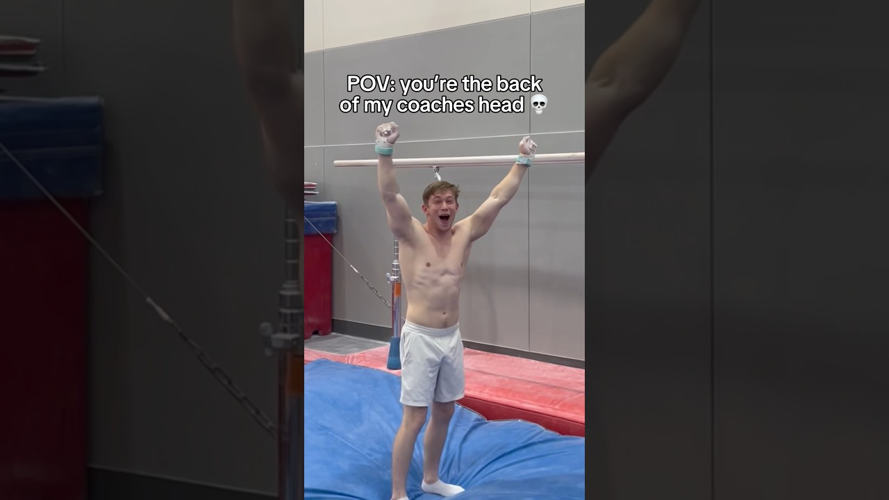 He fr never sees the good turns 😭#gymnastics #gymnast #olympics #olympic #sports #fail #coach