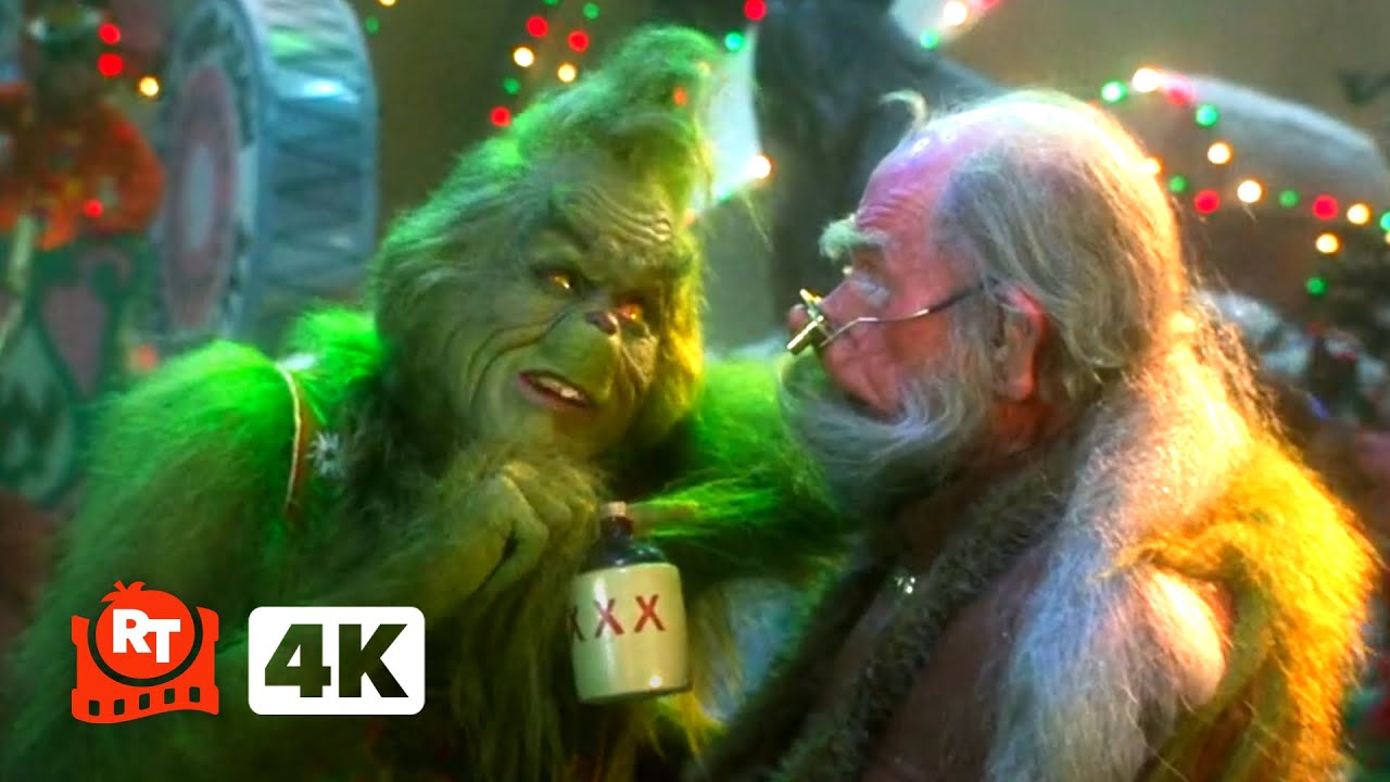 How the Grinch Stole Christmas 4K – The Grinch Ruins the Xmas Party! | Movieclips