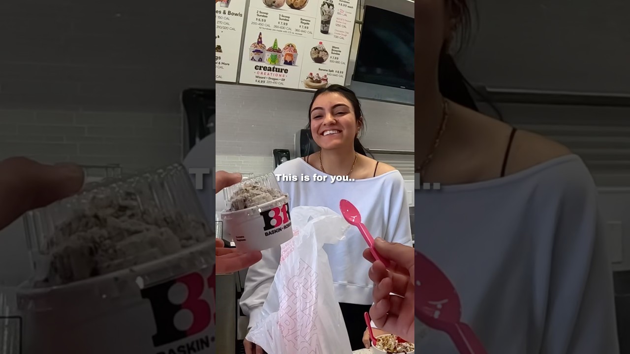 I bought ice cream and gave it to her 🥹❤️