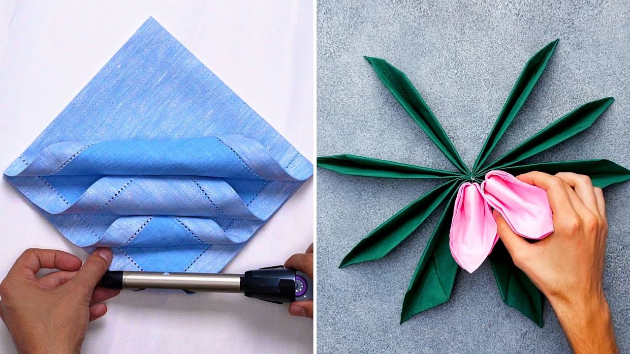 Impress Your Guests with These Beautiful Napkin Folding Ideas 🍽️✨