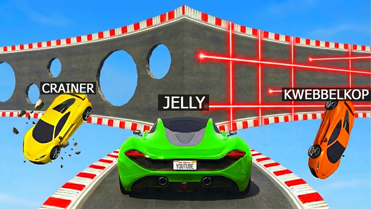 Jelly vs. Kwebbelkop vs. Crainer GTA 5 Skill Test