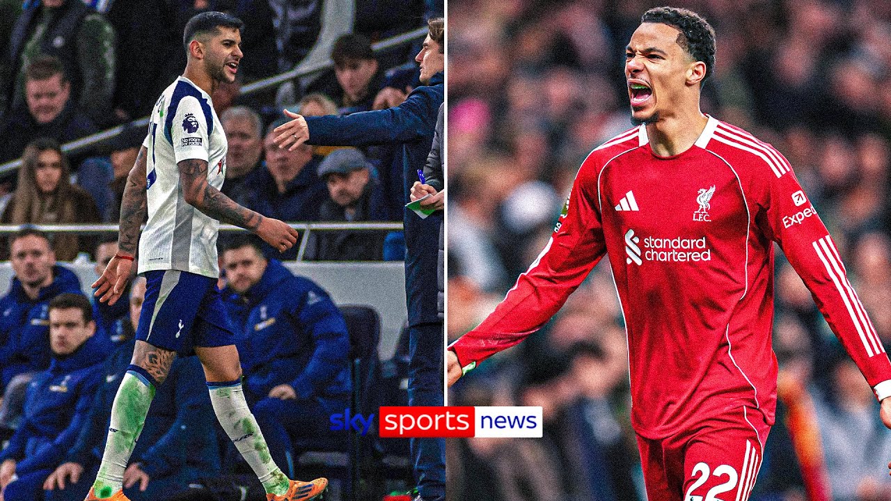 Liverpool beat nine-man Spurs 2-1 after Isak and Ekitike goals in chaotic game