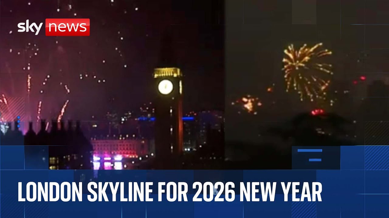 London skyline as UK welcomes in 2026 New Year