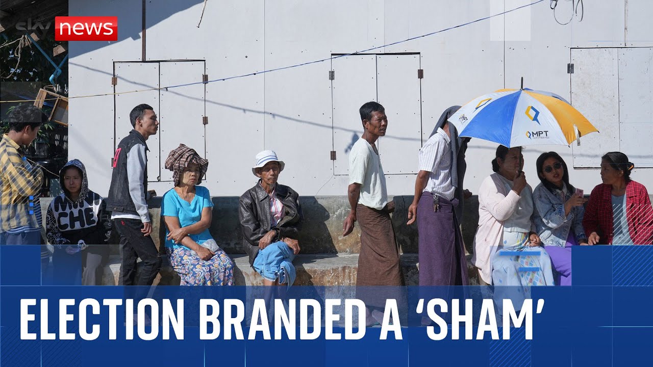 Myanmar’s junta says election will provide path to peace – but opponents criticise ‘sham’ vote