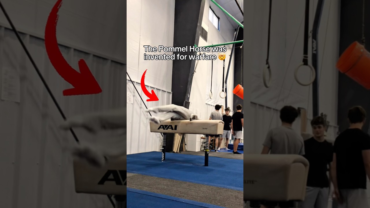 Pommel horse trained Soldiers? 🤯#gymnastics #gymnast #olympics #sports #olympic