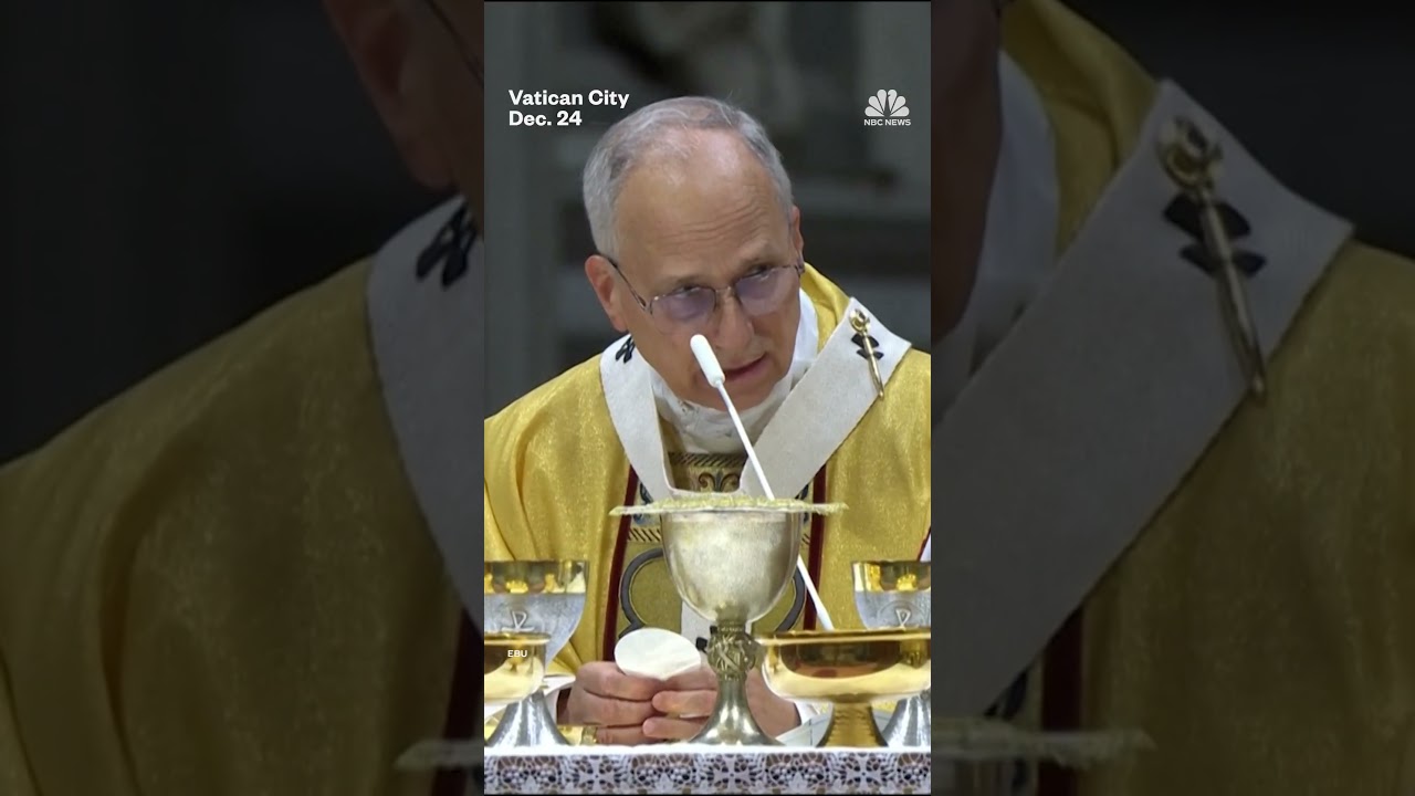 Pope Leo leads his first Christmas Eve mass in St. Peter’s Basilica